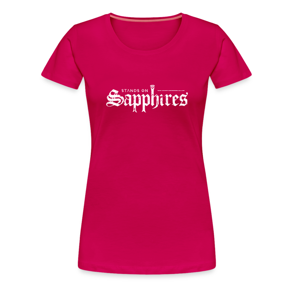 Women’s Premium Band Tee - dark pink