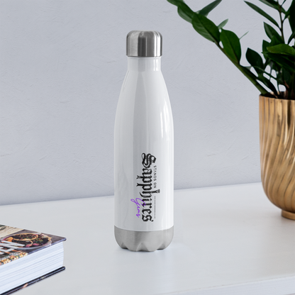 Gems Logo Insulated Water Bottle - white