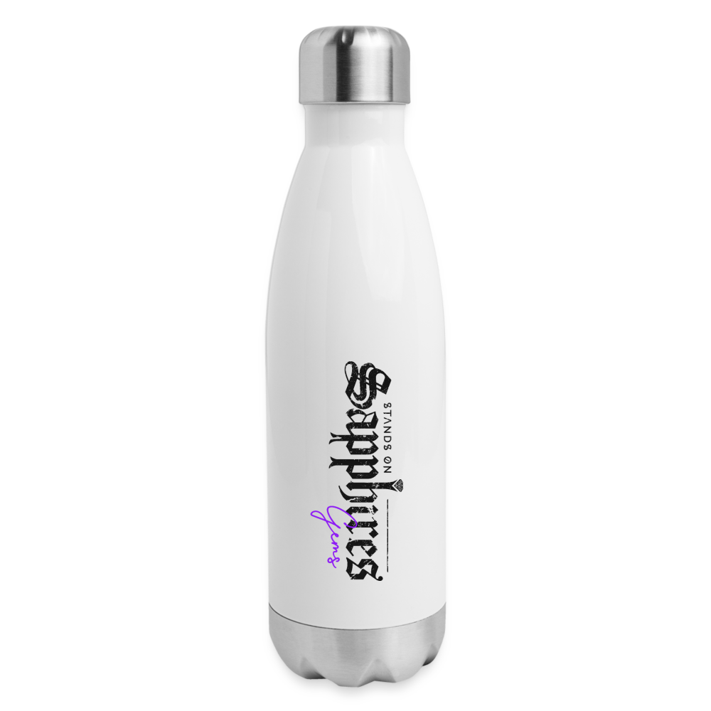 Gems Logo Insulated Water Bottle - white